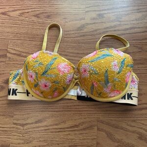 Yellow Floral Bra